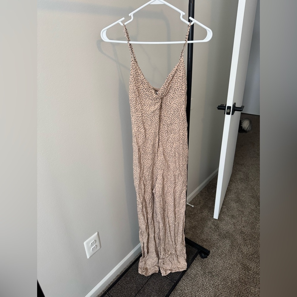 Abercrombie & Fitch Spotted Tan Jumpsuit